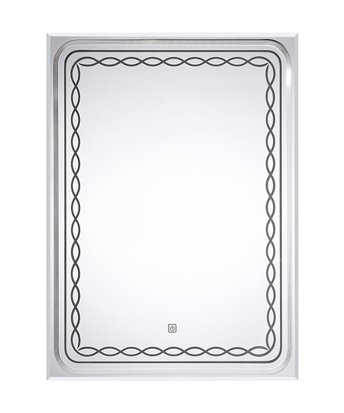 Wasserdichter, hochwertiger, intelligenter Touch-Sensor, farbwechselnde LED-Leuchten, intelligenter Badezimmerspiegel JH-D1301, mit TV-, Zeit-, Temperatur- und Wetteranzeigefunktion