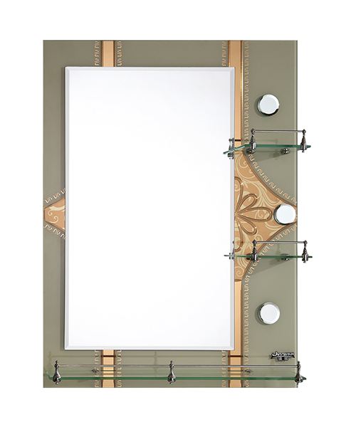 HD-Kupferfreier Silberspiegel oder Aluminiumspiegel, Glastrennwand, Aufkleberspiegel, 4 mm, 5 mm, heißer Verkauf, moderner Badezimmer-Luxus-Duschraum, einfacher Spiegel, traditioneller Spiegel mit Regal JH-2018-6